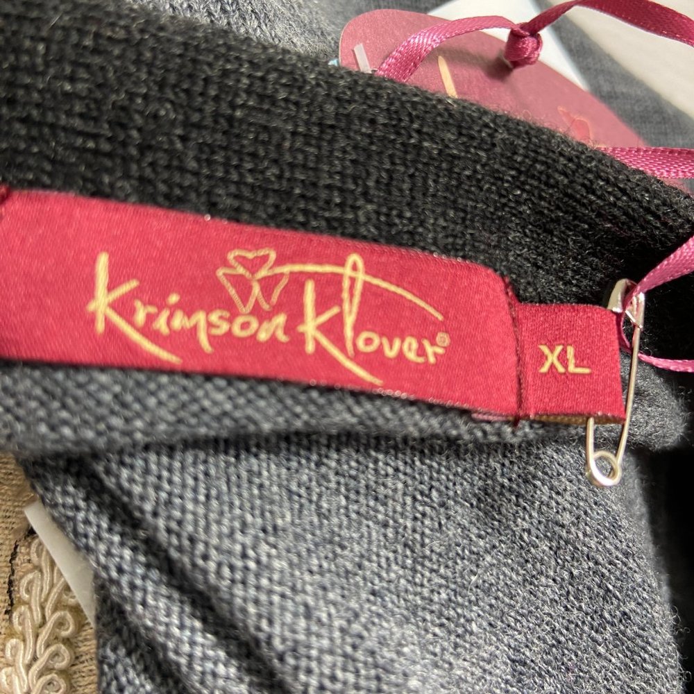 Rare Krimson Klover Wool Sweater by the sweater girl Biella Yarn Sugared Lace - Picture 11 of 13